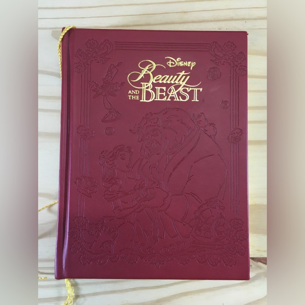 Disney Park Beauty & The Beast Red Embossed Hardcover Notebook Journal Belle